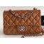 Chanel Pearl Caviar Calfskin Small Classic Flap Bag A1116 Caramel/Silver