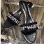 Alexander Wang Heel 3cm Jo Sandals With Black Glass Crystal Logo 2019