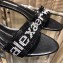 Alexander Wang Heel 3cm Jo Sandals With Black Glass Crystal Logo 2019