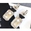 Saint Laurent Smoking Earrings In Brass, Resin And Crystals 563841