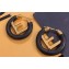 Fendi F Is Fendi Loop Earrings Black/Gold