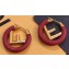 Fendi F Is Fendi Loop Earrings Red/Gold
