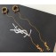 Saint Laurent Opyum Monogram Earrings In Brass 558203