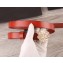 Chanel Flower Belt 2cm Red 2018