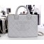 Chanel Calfskin Vanity Case Bag AS3345 Light Gray 2022
