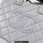 Chanel Calfskin Vanity Case Bag AS3345 Light Gray 2022
