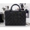 Chanel Calfskin Vanity Case Bag AS3345 Black 2022