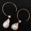 Celine Baroque Hoops Earrings in Cultured Pearl Gold 2018
