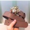 Gucci Queen Margaret Leather Belt 35mm Beige Grey 2018