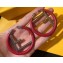 Fendi F Is Fendi Loop Earrings Red