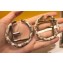 Fendi F Is Fendi Loop Earrings Elaphe Beige