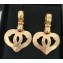 Chanel CC Heart Earrings Gold 2018