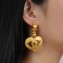 Chanel CC Heart Earrings Gold 2018