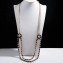 Chanel Leather and Pearl Long Necklace AB0099 Gold/Black/White 2018
