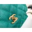Chanel Caviar Leather Small Cocohandle Chain Bag Light Green 