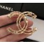 Chanel CC Brooch AB0130 Gold/Pearly White/Crystal 2018