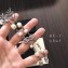 Chanel Branch Long Earrings AB0331 Gray/White 2018