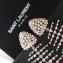 Saint Laurent Crystal Smoking Fish Bone Earrings In Silver-Tone Metal 542373