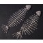 Saint Laurent Crystal Smoking Fish Bone Earrings In Silver-Tone Metal 542373
