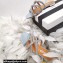 Aquazzura Crystal Straps Moondust Flats Blue Gray 2022