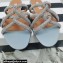 Aquazzura Crystal Straps Moondust Flats Blue Gray 2022