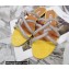 Aquazzura Crystal Straps Moondust Flats Yellow 2022