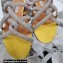 Aquazzura Crystal Straps Moondust Flats Yellow 2022