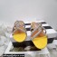 Aquazzura Crystal Straps Moondust Flats Yellow 2022