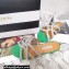 Aquazzura Crystal Straps Moondust Flats Green 2022