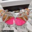 Aquazzura Crystal Straps Moondust Flats Pink 2022