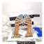Aquazzura Heel 5.5cm Crystal Straps Moondust Sandals Blue Gray 2022