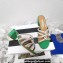 Aquazzura Heel 5.5cm Crystal Straps Moondust Sandals Green 2022