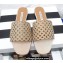 Aquazzura Crystal Candy Flat Slides Sandals Nude 2022
