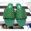 Aquazzura Crystal Candy Flat Slides Sandals Green 2022