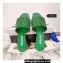Aquazzura Crystal Candy Flat Slides Sandals Green 2022
