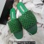 Aquazzura Crystal Candy Flat Slides Sandals Green 2022