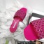 Aquazzura Crystal Candy Flat Slides Sandals Fuchsia 2022
