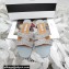 Aquazzura Crystal Straps Gatsby Flats Blue Gray 2022