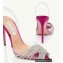 Aquazzura Heel 10cm PVC Gatsby Sling Slingback Pumps Fuchsia 2022