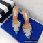 Aquazzura Heel 10cm PVC Gatsby Sling Slingback Pumps Blue 2022