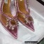 Aquazzura Heel 10cm PVC Seduction Crystal Pumps Pink 2022
