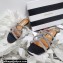 Aquazzura Crystal Straps Moondust Flats Black 2022