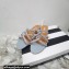 Aquazzura Crystal Straps Moondust Flats Blue Gray 2022
