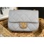 Chanel Mini Flap Bag in Lambskin AS3473 Light Gray 2022