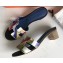 Hermes Heel 5cm Print Oasis Slipper Sandals Black/Blue