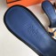 Hermes Heel 5cm Print Oasis Slipper Sandals Black/Blue