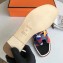 Hermes Print Oran Flat Slipper Sandals Black/White