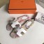 Hermes Print Oran Flat Slipper Sandals White