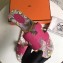 Hermes Print Oran Flat Slipper Sandals Fuchsia