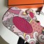 Hermes Print Oran Flat Slipper Sandals Fuchsia